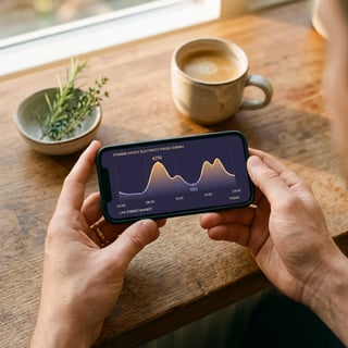 Smartphone toont dynamische uurtarieven van elektriciteit